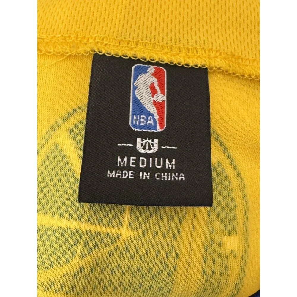 NBA Golden State Warriors Baseball-Style Button Jersey Men’s Medium Yellow #46